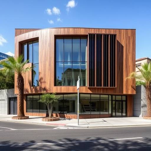 Exterior view of the modern Kiyomi Design Studios office building in Johannesburg